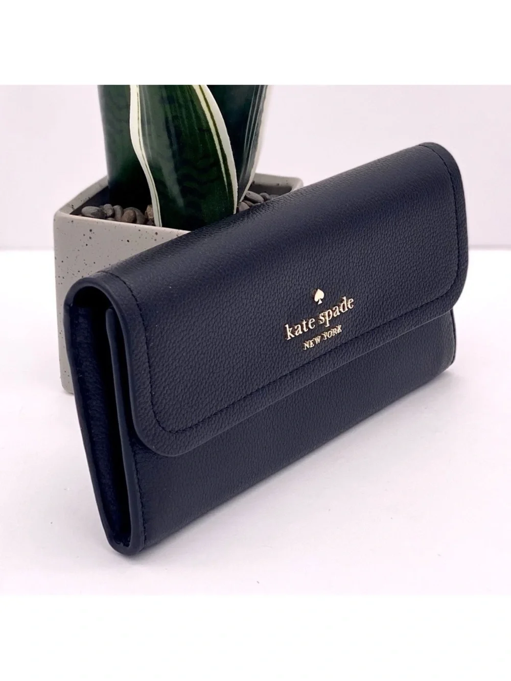 Kate Spade Rosie Large Flap Continental  Wallet Black